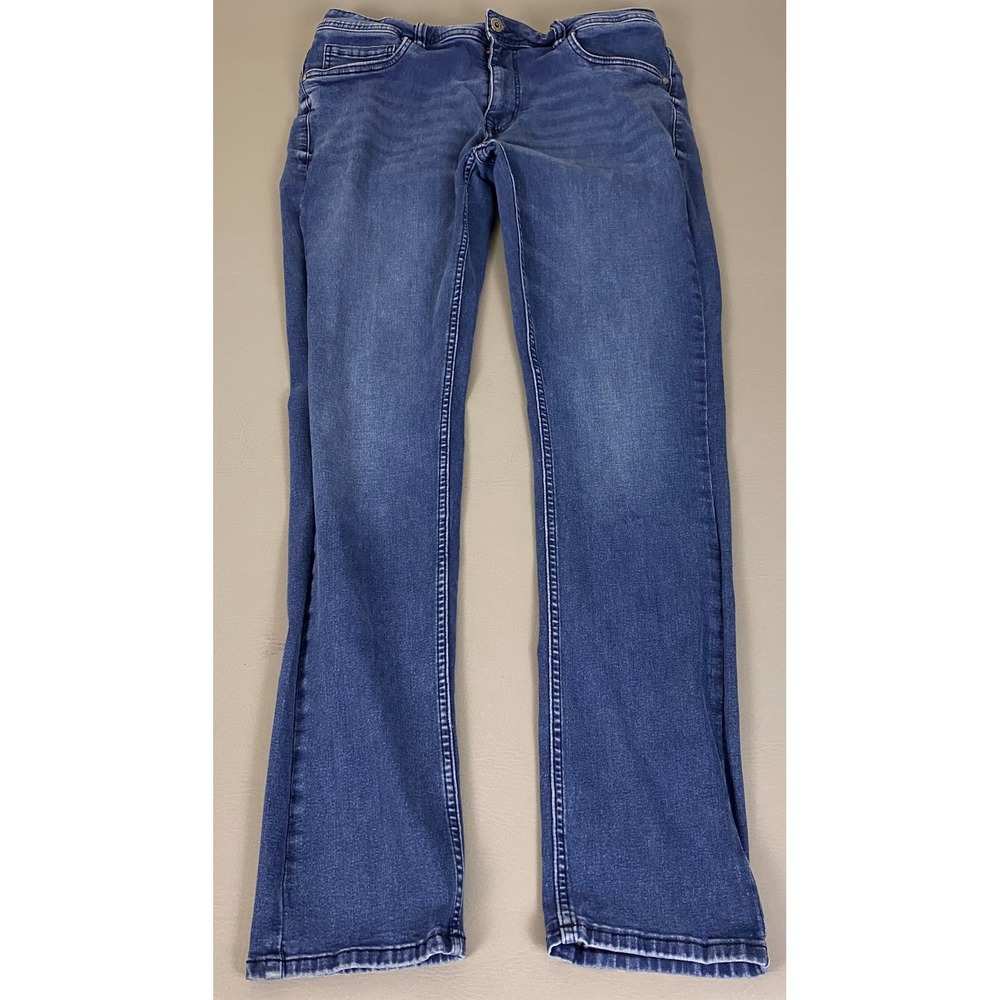 The Perfect Jean NYC Men's Size 36x34 Slim Fit Blue Medium Wash Stretch Denim